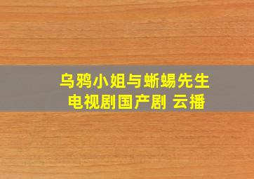 乌鸦小姐与蜥蜴先生 电视剧国产剧 云播